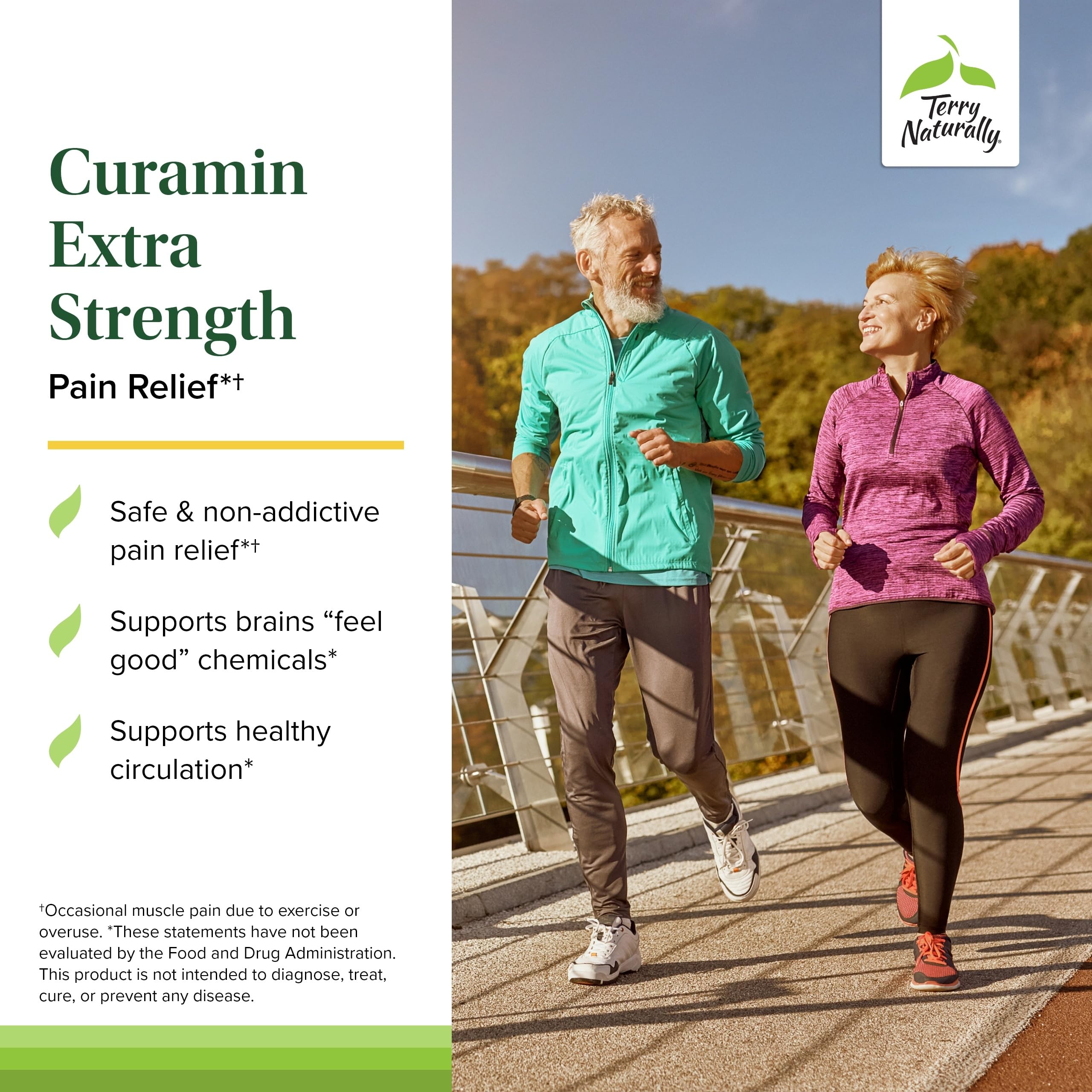 Terry Naturally Curamin Extra Strength - Curcumin & Boswellia Supplement for Healthy Circulation Support - Turmeric Supplement to Support Joints, Muscle Health & Endorphin Production - 30 Tablets Terry NaturallyAu supplements