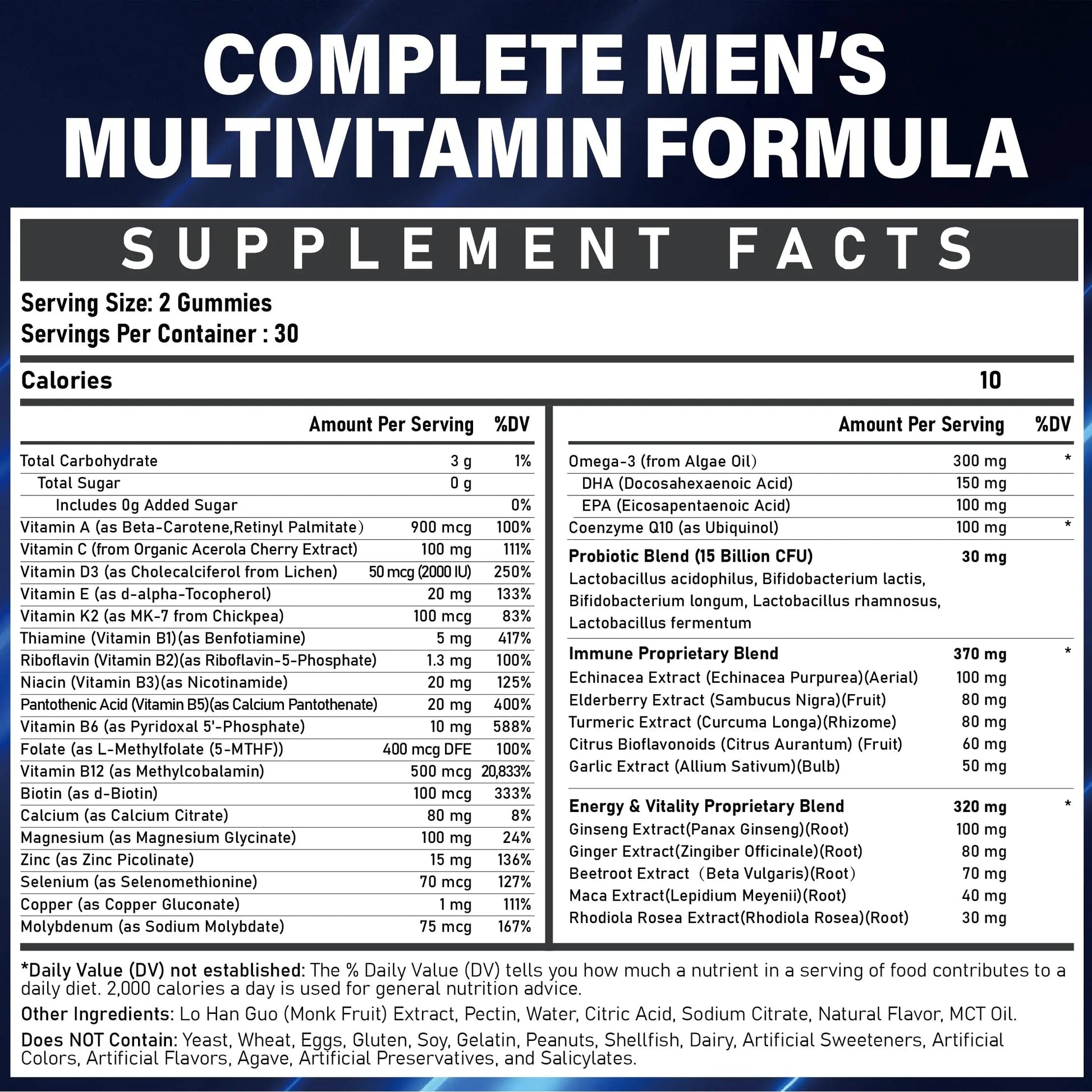 Methylated Multivitamin Gummies for Men - Mens Multivitanins Gummy with Vitamins A C D K E, Methylated Folate, B Complex VeyttisyAu supplements