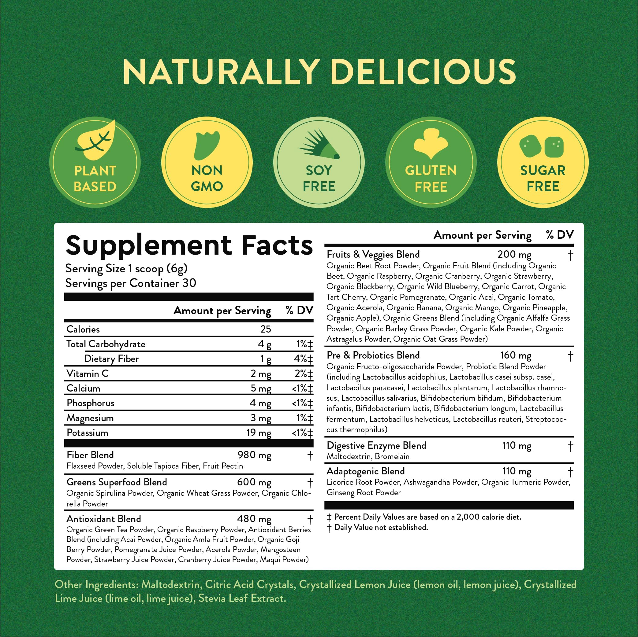 360 Nutrition Blends with Benefits Super Greens Powder w/Probiotics, Digestive Enzymes, Sugar & Gluten Free, Plant Based Superfood Drink Mix for Gut Health, Bloating, Immunity, Overall Health, 6.35 oz 360 NutritionAu supplements