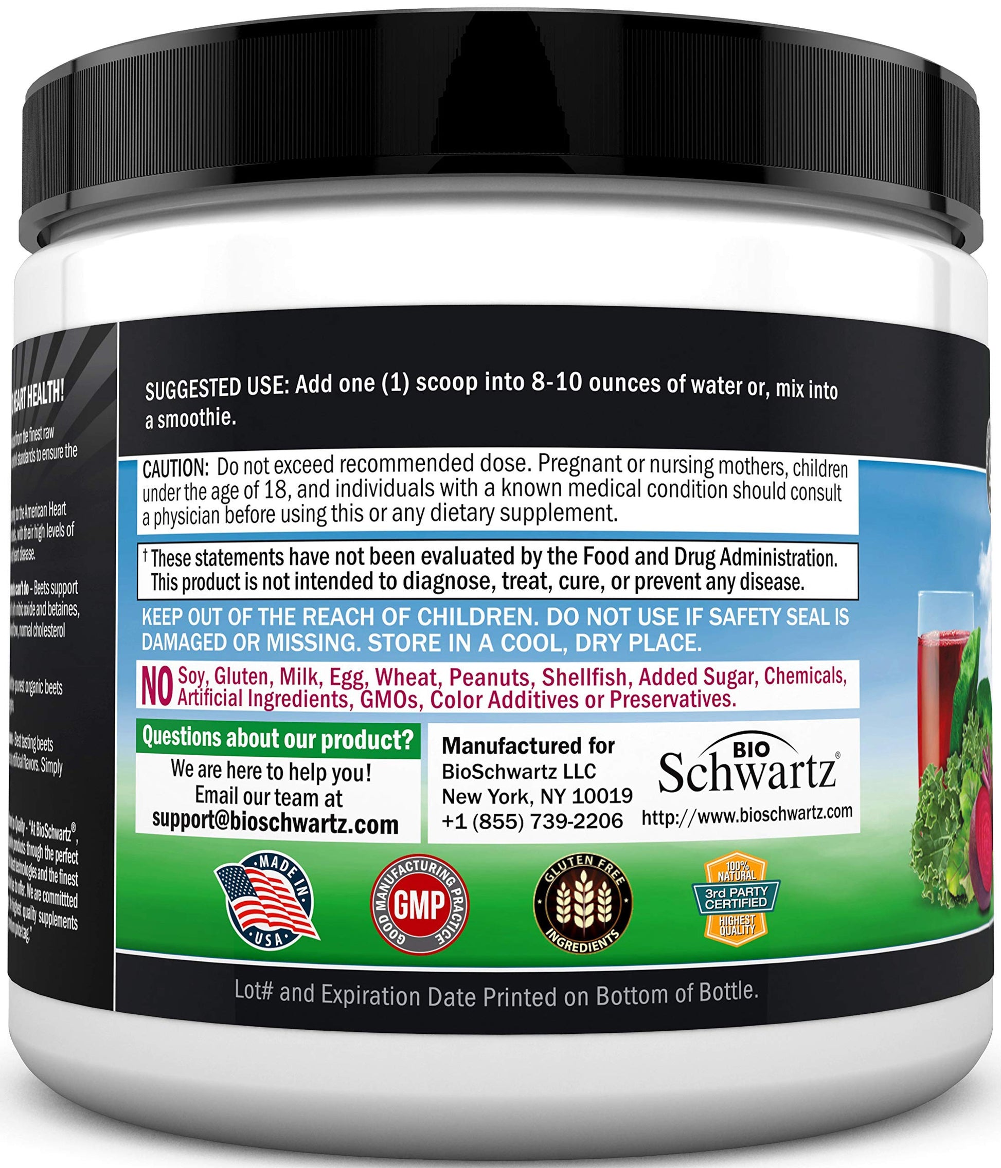 Beet Root Powder - Beets Superfood Supplement with Vitamin C Plus Organic Antioxidant BioSchwartzAu supplements