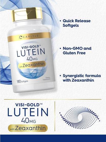 Carlyle Lutein and Zeaxanthin 40 mg | 180 Softgels | Eye Health Vitamins CarlyleUS supplements
