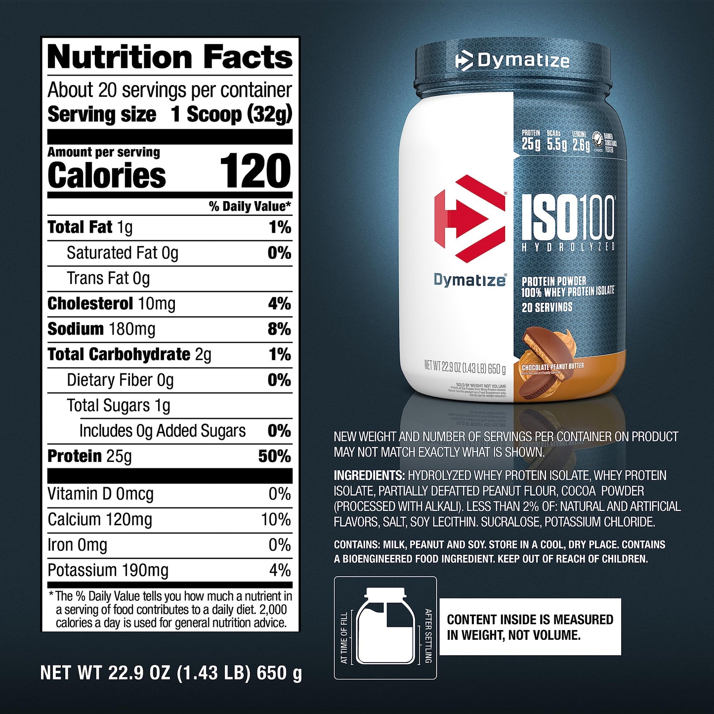 Dymatize ISO100 Whey Protein Powder with 25g of Hydrolyzed 100% Whey Isolate DymatizeUS supplements