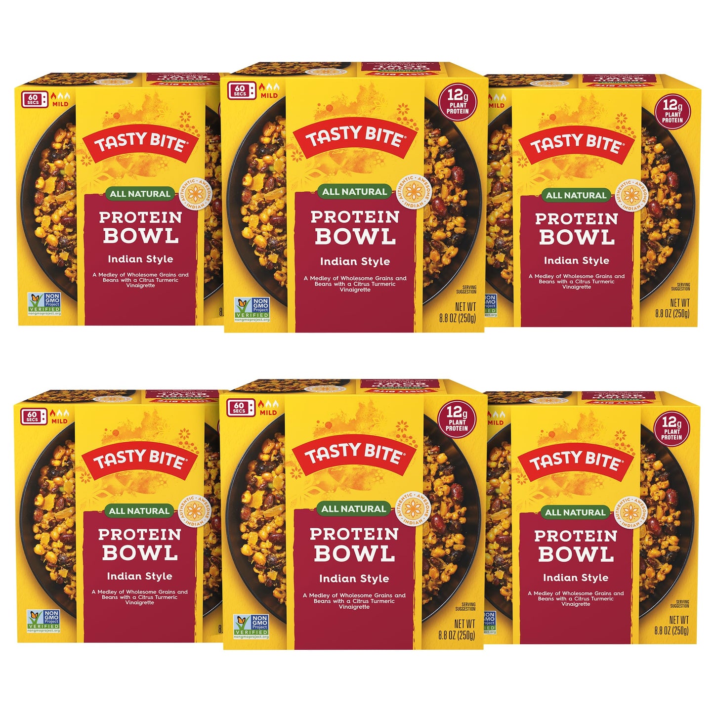 TASTY BITE Indian Protein Bowl, 8.8 Ounce, Pack of 6, Ready to Eat, Microwaveable TASTY BITEUS supplements