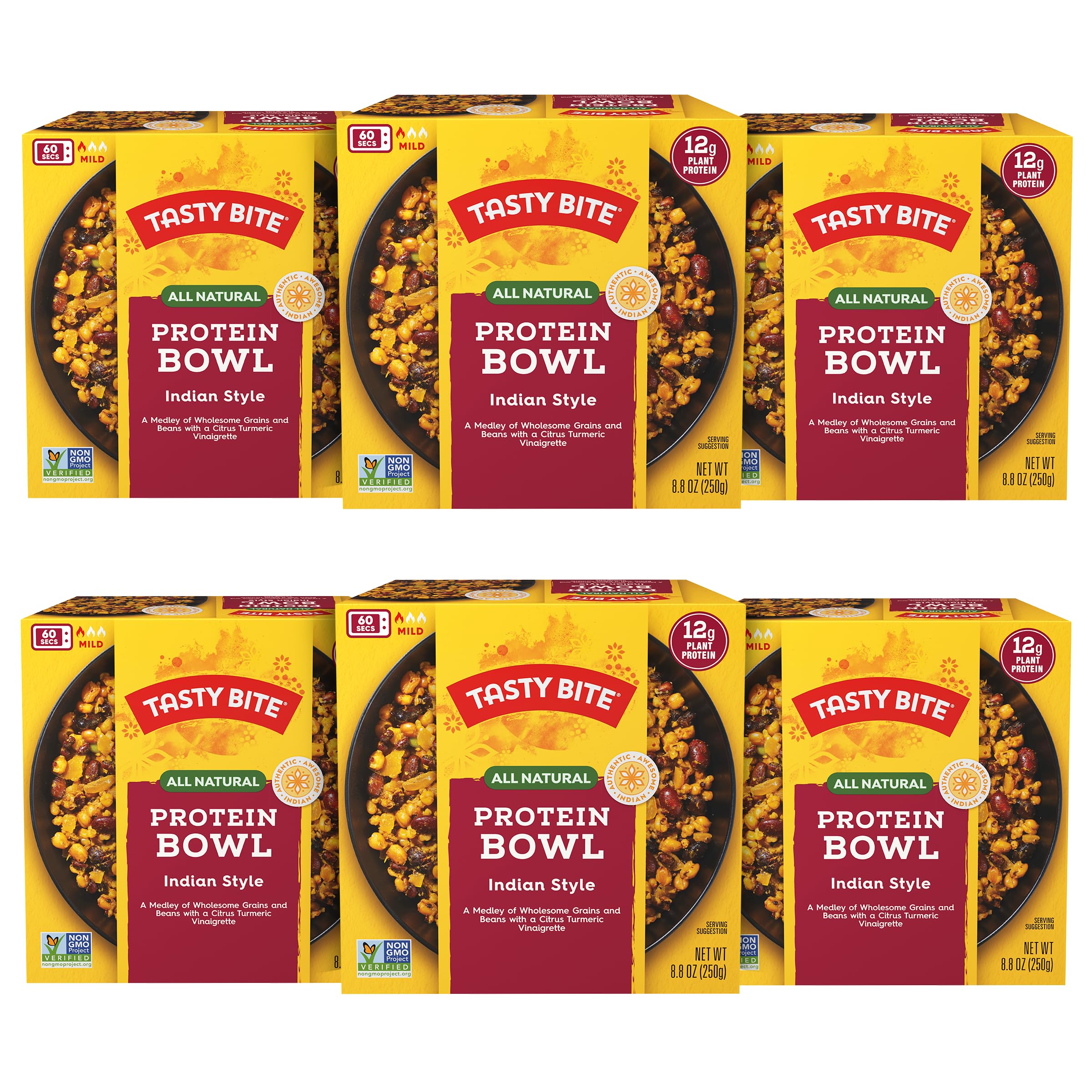 TASTY BITE Indian Protein Bowl, 8.8 Ounce, Pack of 6, Ready to Eat, Microwaveable TASTY BITEAu supplements