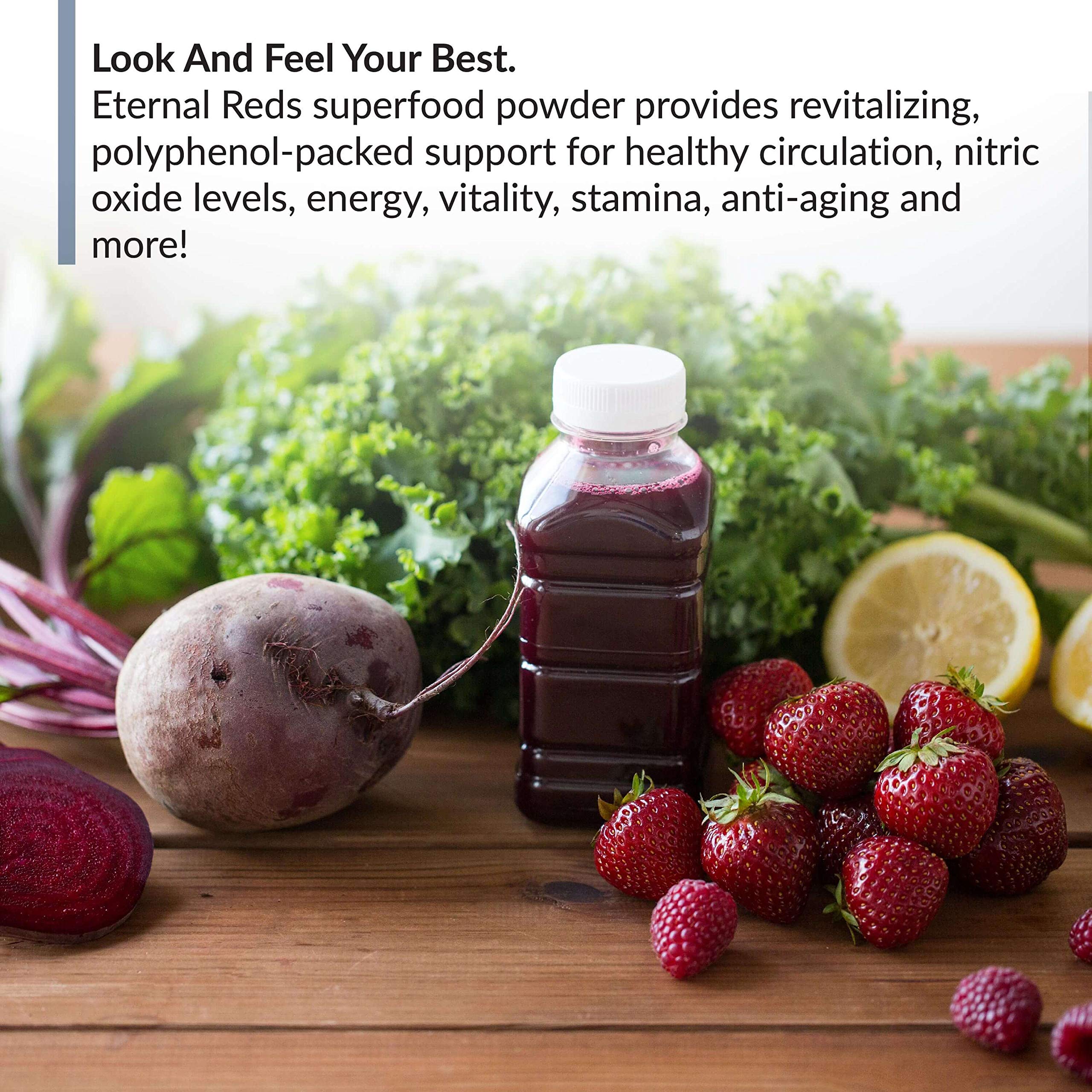 BioTrust Eternal Reds, Red Superfoods Powder, Support for Heart Health and Circulation, Energy, Stamina, No Added Sugar or Caffeine, Naturally Flavored and Sweetened, Berry Flavor (30 Servings) BioTrustAu supplements