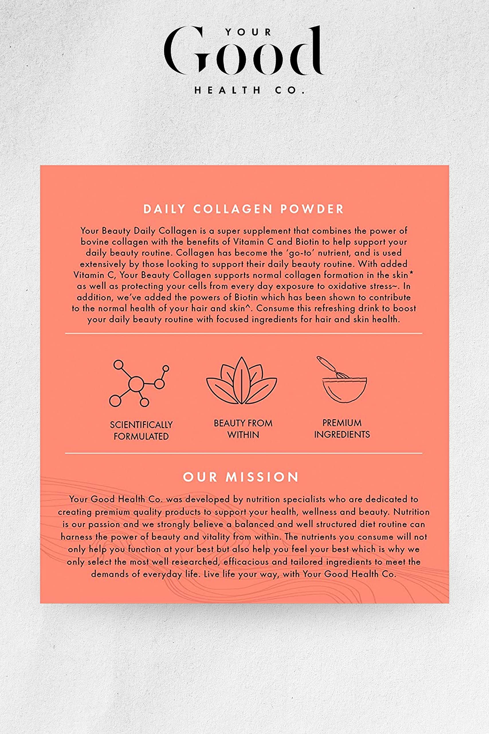 Your Good Health Co. – Your Beauty Premium Collagen Powder, Tropical | 150g Your Good Health Co.Au supplements