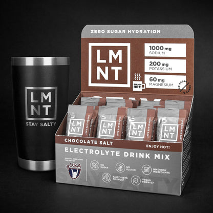 LMNT Zero-Sugar Electrolytes - Hot Chocolate Salt - Hydration Powder Packets Drink LMNTUS supplements