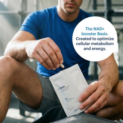 ELYSIUM Basis NAD Plus Supplement 30 Servings - with Nicotinamide Riboside 250mg and Pterostilbene 50mg - Healthy Aging Supplement & Cellular Energy ELYSIUMUS supplements
