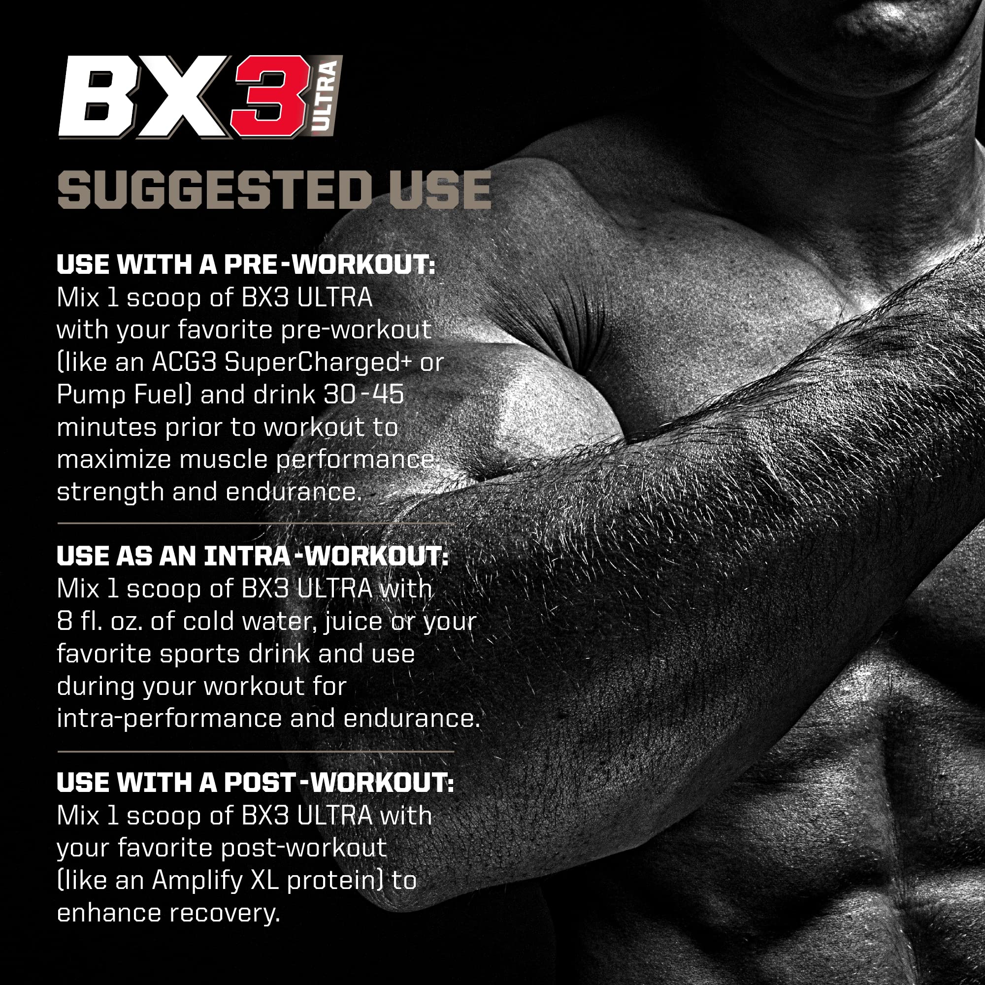 PMD Sports BX3 Ultra Muscle-Building Powder – Beta-Alanine, BCAAs, Betaine Anhydrous PMDAu supplements