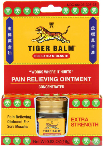 Tiger Balm Pain Relieving Ointment, Extra Strength, 0.63 Ounces (Pack of 3) Tiger BalmAu supplements