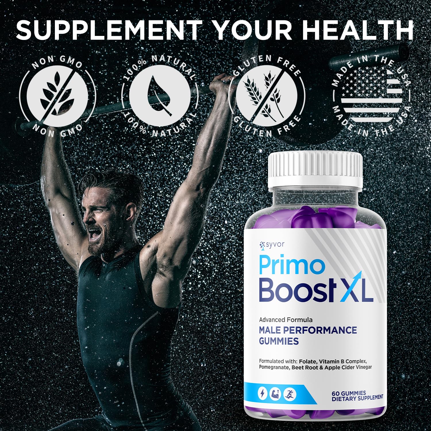 (2 Pack) Primo Boost XL Gummies, Official Primo Boost XL Gummys with All Natural Ingredients, Advanced PrimoBoost Health & Wellness Formula with Max Strength Active Lifestyle Vitamins (120 Gummies) SyvorAu supplements