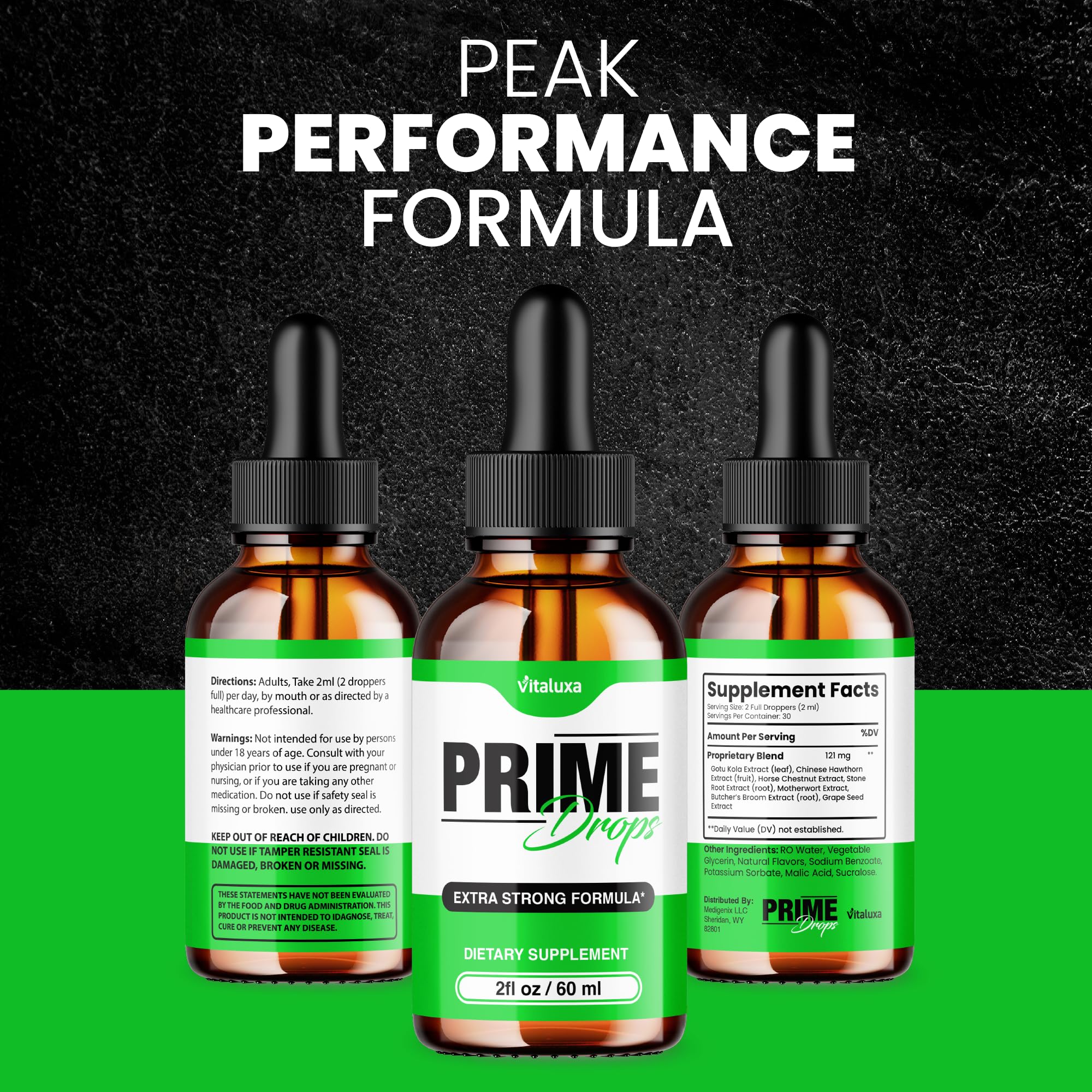 (2 Pack) Prime Drops for Men, Extra Strength Prime Drops Liquid Supplement Performance Blend All Natural Support, PrimeDrops Advanced Formula Vitamins for Health Wellness Reviews (4oz) VitaluxaAu supplements