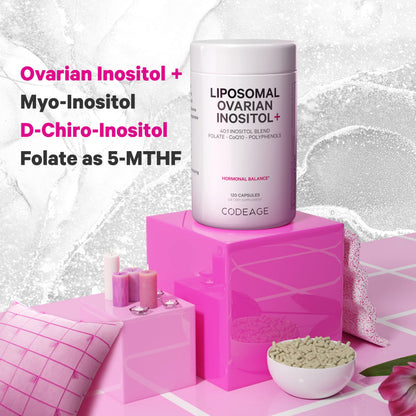 Codeage Liposomal Ovarian Inositol + Supplement - Myo-Inositol, D-Chiro-Inositol CodeageUS supplements