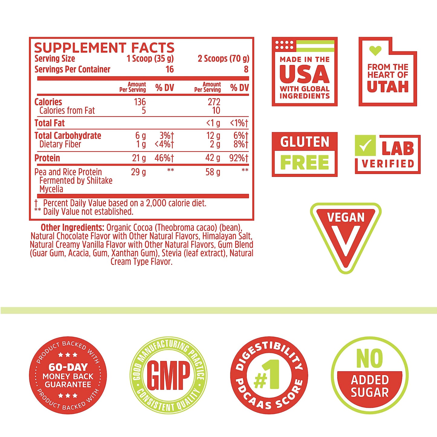Zhou Nutrition Plant Based Vegan Protein Powder, Best Absorption Digest Score, Complete Zhou NutritionUS supplements