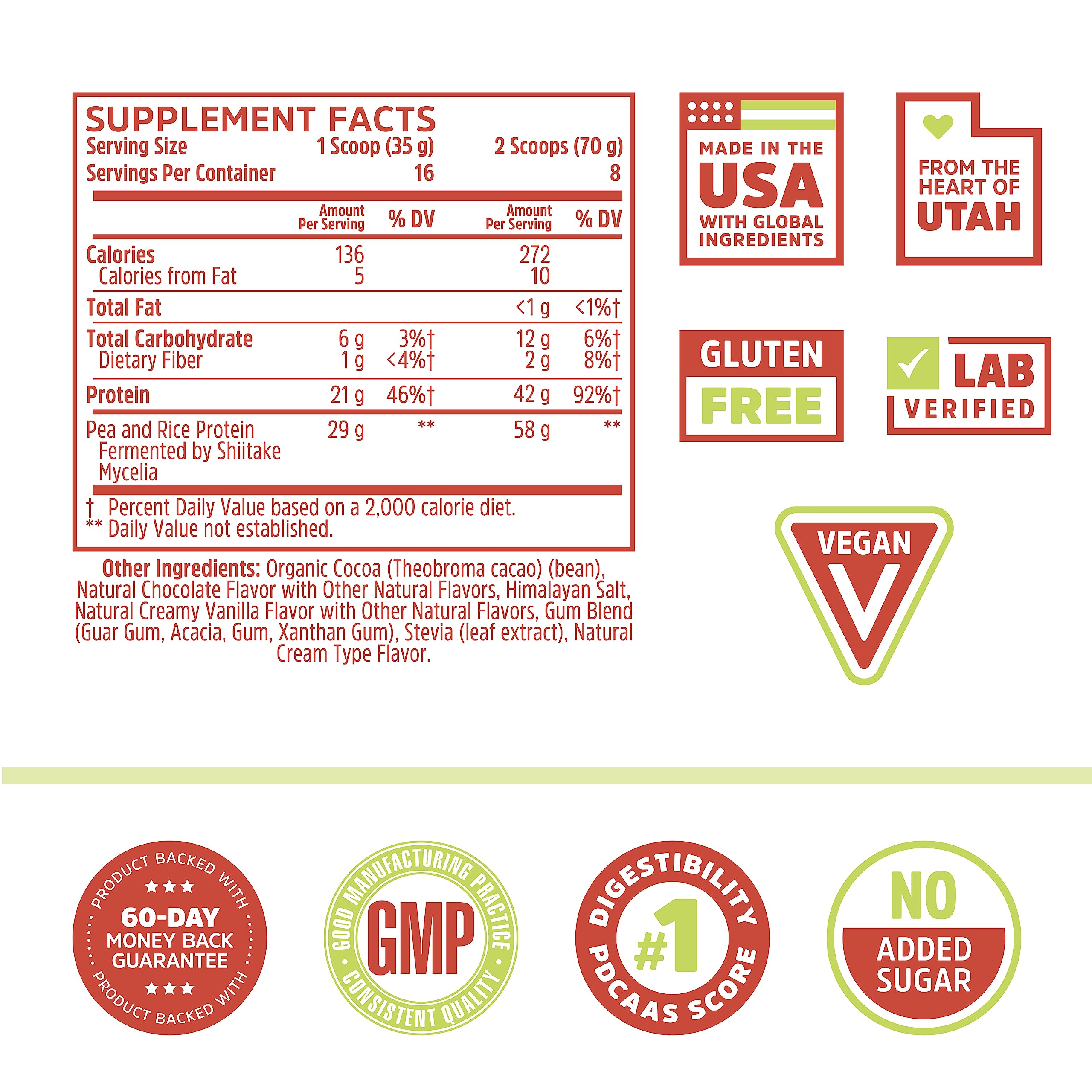 Zhou Nutrition Plant Based Vegan Protein Powder, Best Absorption Digest Score, Complete Zhou NutritionUS supplements