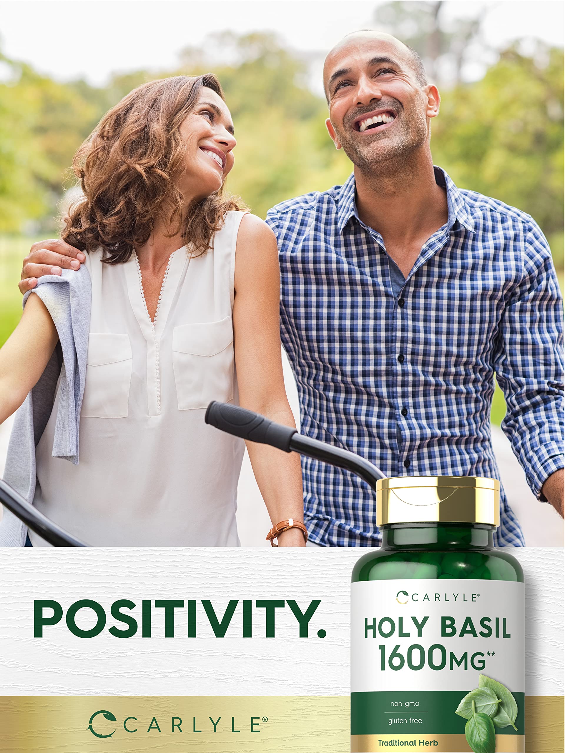 Carlyle Holy Basil Capsules 1600 mg | 200 Count | Tulsi Holy Basil Leaf Extract | Herbal CarlyleAu supplements