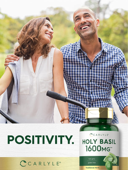 Carlyle Holy Basil Capsules 1600 mg | 200 Count | Tulsi Holy Basil Leaf Extract | Herbal CarlyleUS supplements