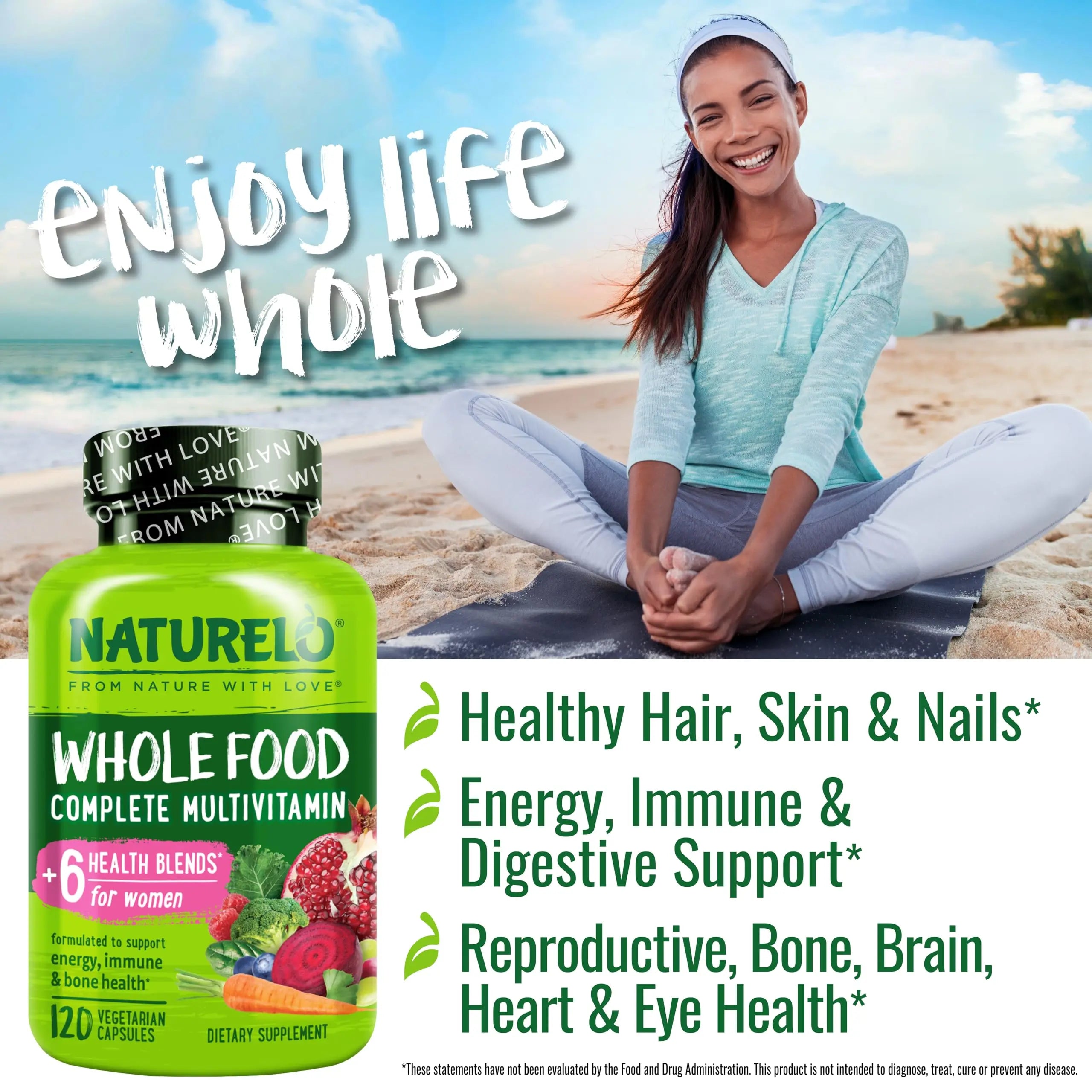 NATURELO Whole Food Multivitamin for Women - 120 Capsules and Whole Food Multivitamin for Men - 120 Capsules Bundle NATURELOAu supplements