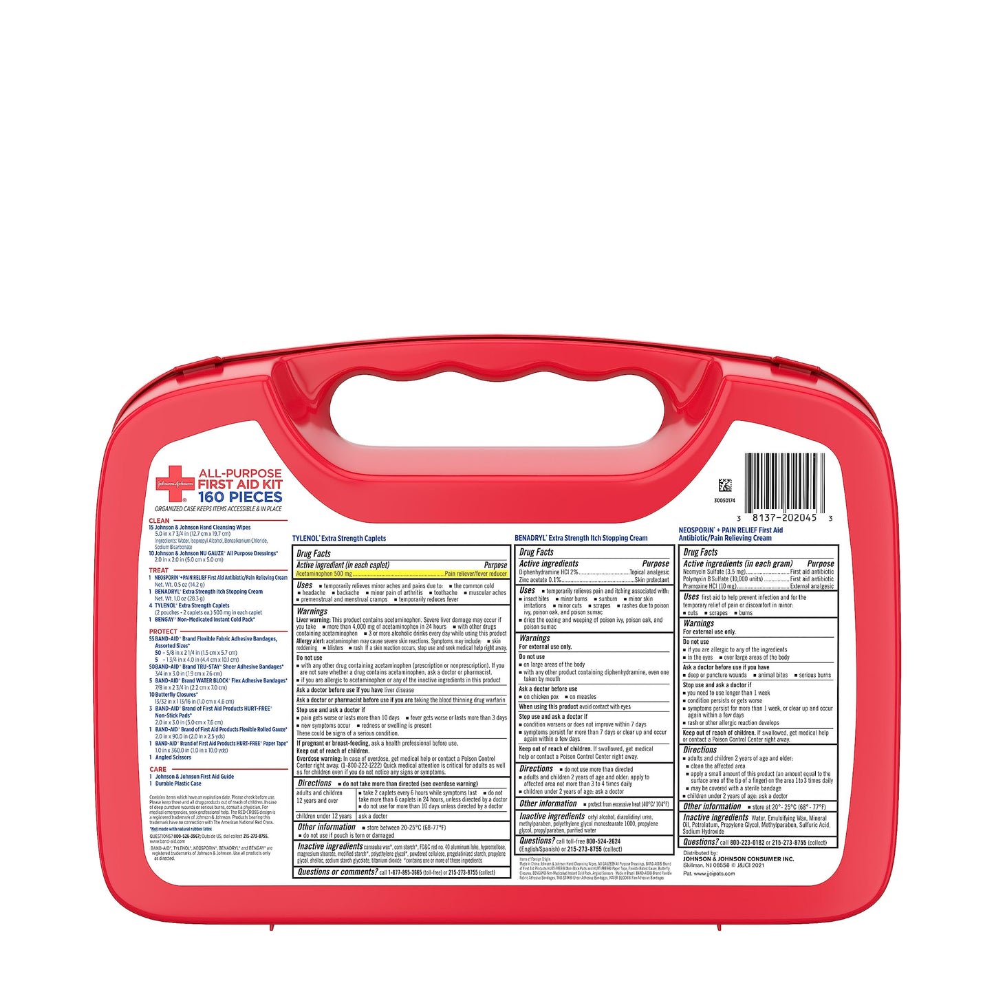 Johnson & Johnson All-Purpose Portable Compact First Aid Kit for Minor Cut Johnson & JohnsonUS supplements