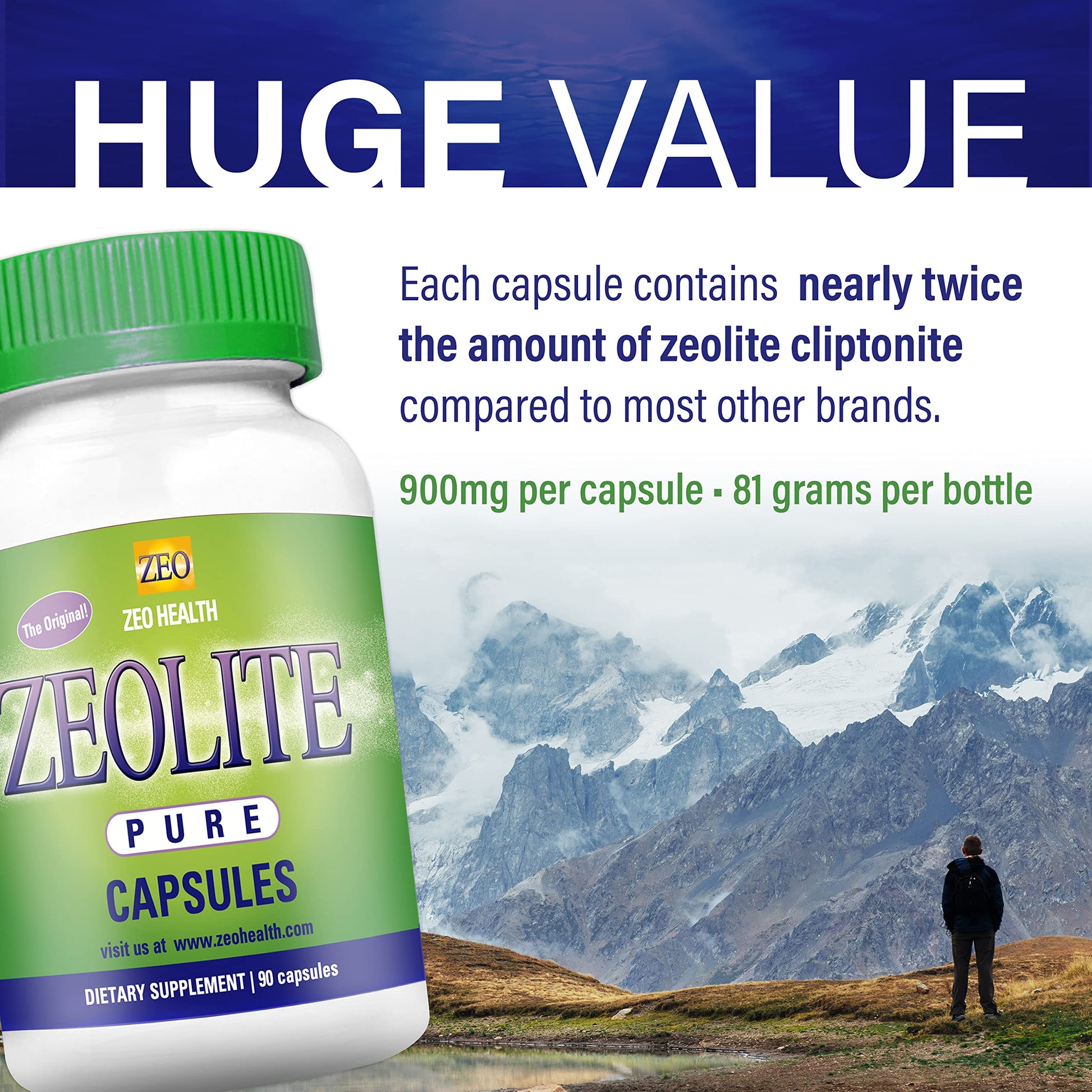 Zeolite Pure Capsules | Zeolite Detox, Extra Strength | Pure, Full Body Cleanse for Women Zeo HealthAu supplements