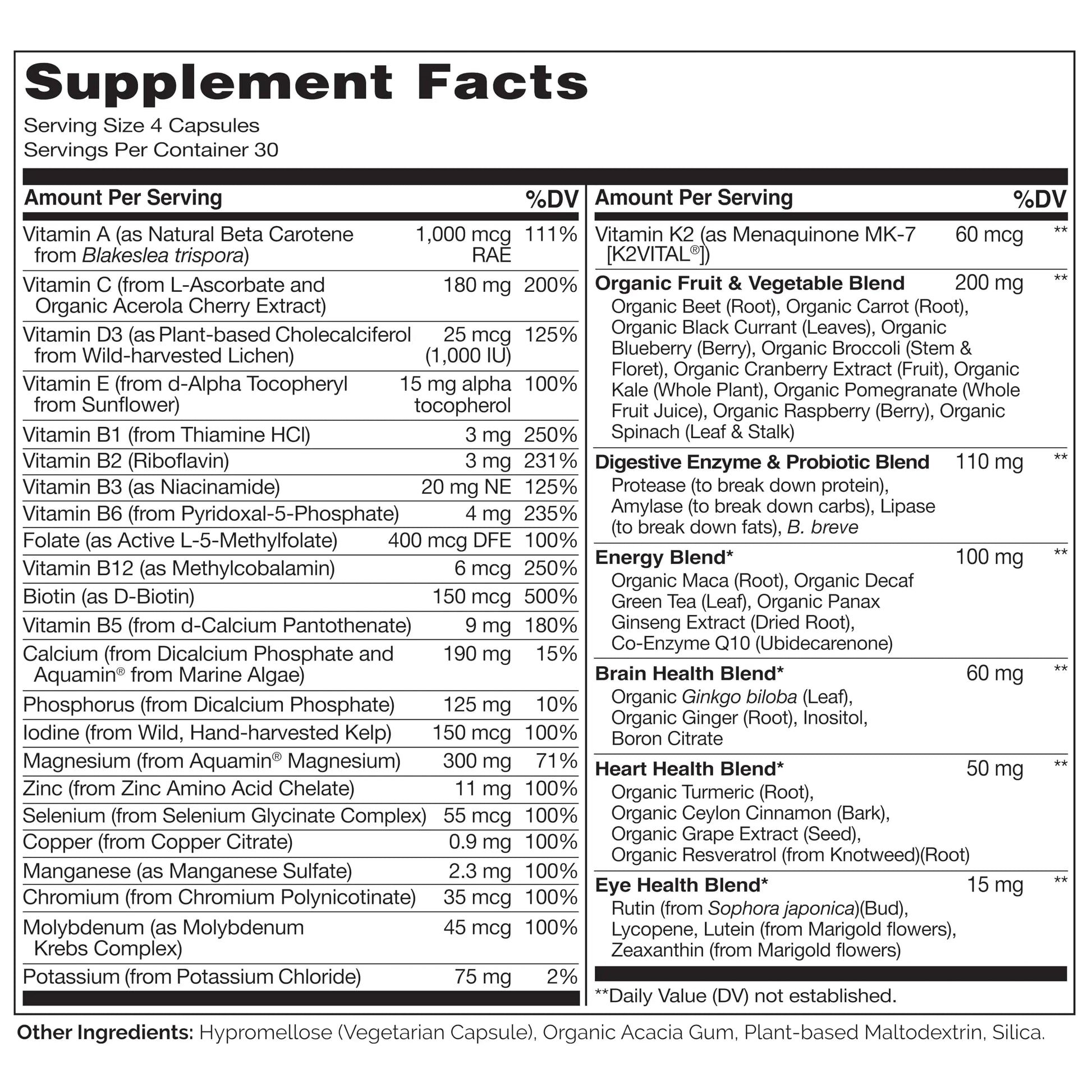 NATURELO Mens Multivitamins - Whole Food Multivitamin for Men with Vitamins, Minerals - 120 Vegetarian Capsules for Energy, Brain, Heart, Eye Health* NATURELOAu supplements