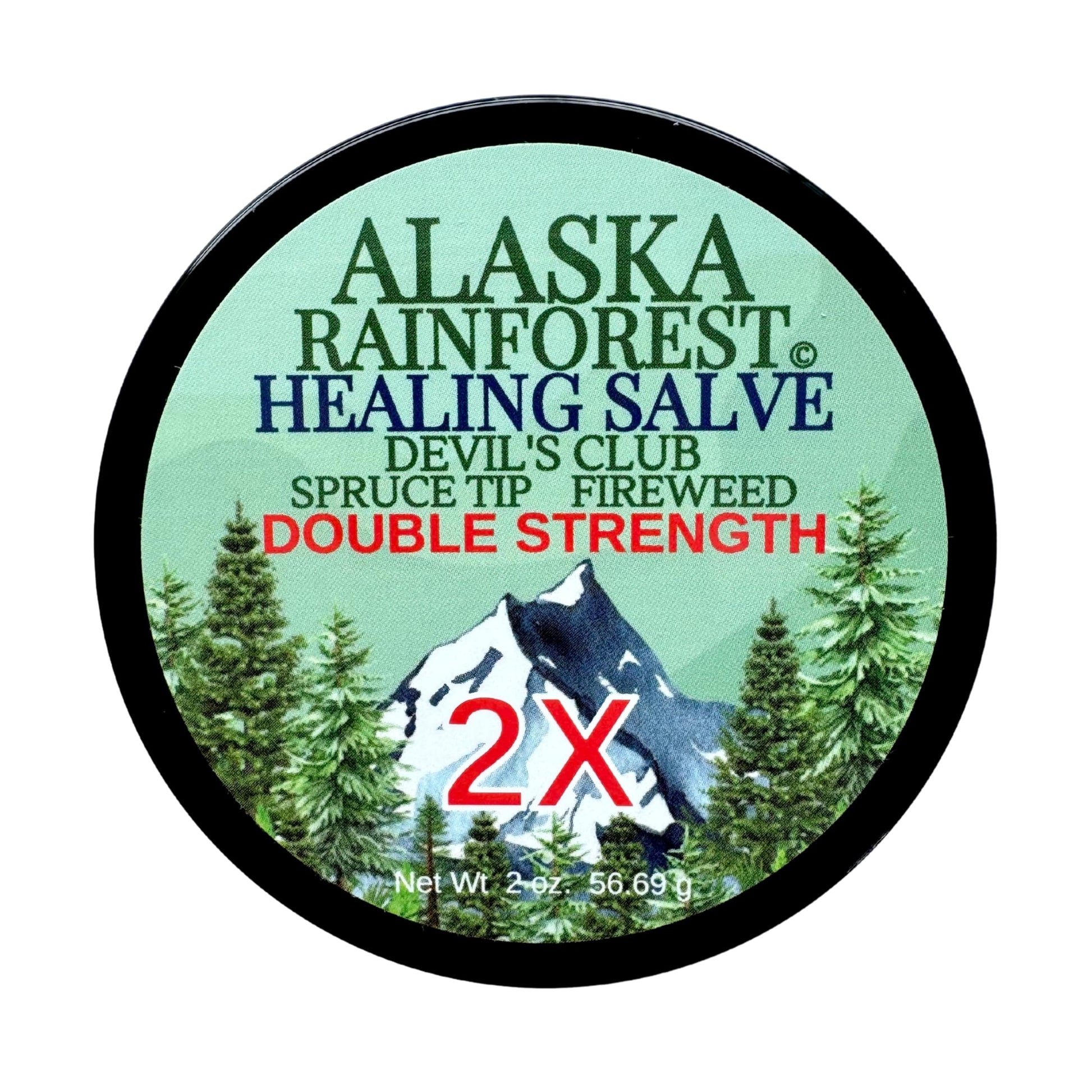 Snowy Summit Alaska Rainforest 2X Salve - Salve for Dry Skin & Joint Relief - Natural Super Salve for Soothing Skin with Gentle Aroma - Body & Hand Salve - Muscle Rub with Alaskan Devil’s Club Oil Snowy SummitAu supplements