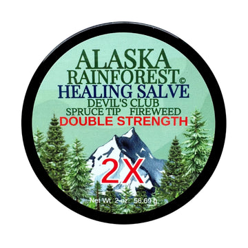 Snowy Summit Alaska Rainforest 2X Salve - Salve for Dry Skin & Joint Relief - Natural Super Salve for Soothing Skin with Gentle Aroma - Body & Hand Salve - Muscle Rub with Alaskan Devil’s Club Oil Snowy SummitAu supplements