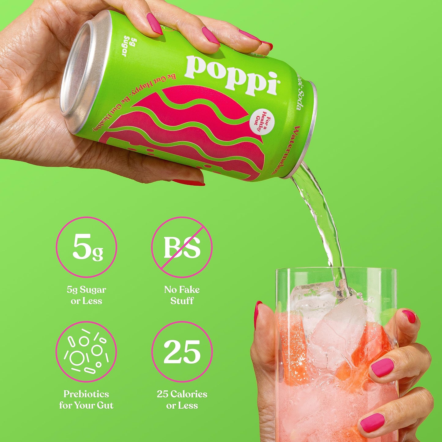 POPPI Sparkling Prebiotic Soda, Beverages w/Apple Cider Vinegar, Seltzer Water & Juice poppiUS supplements