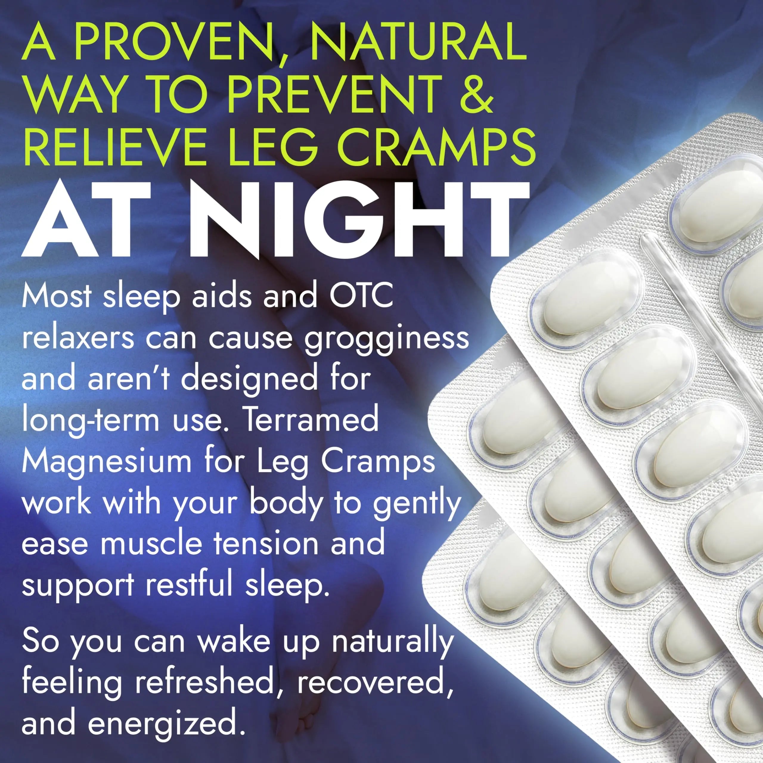 Leg Cramp Relief Pills | Pain Relief for Muscle Spasms, Soreness, & Foot and Calf Cramps | Homeopathic Medicine for Restless Legs Syndrome Relief (30 Pills) Terramed Just Think ComfortAu supplements