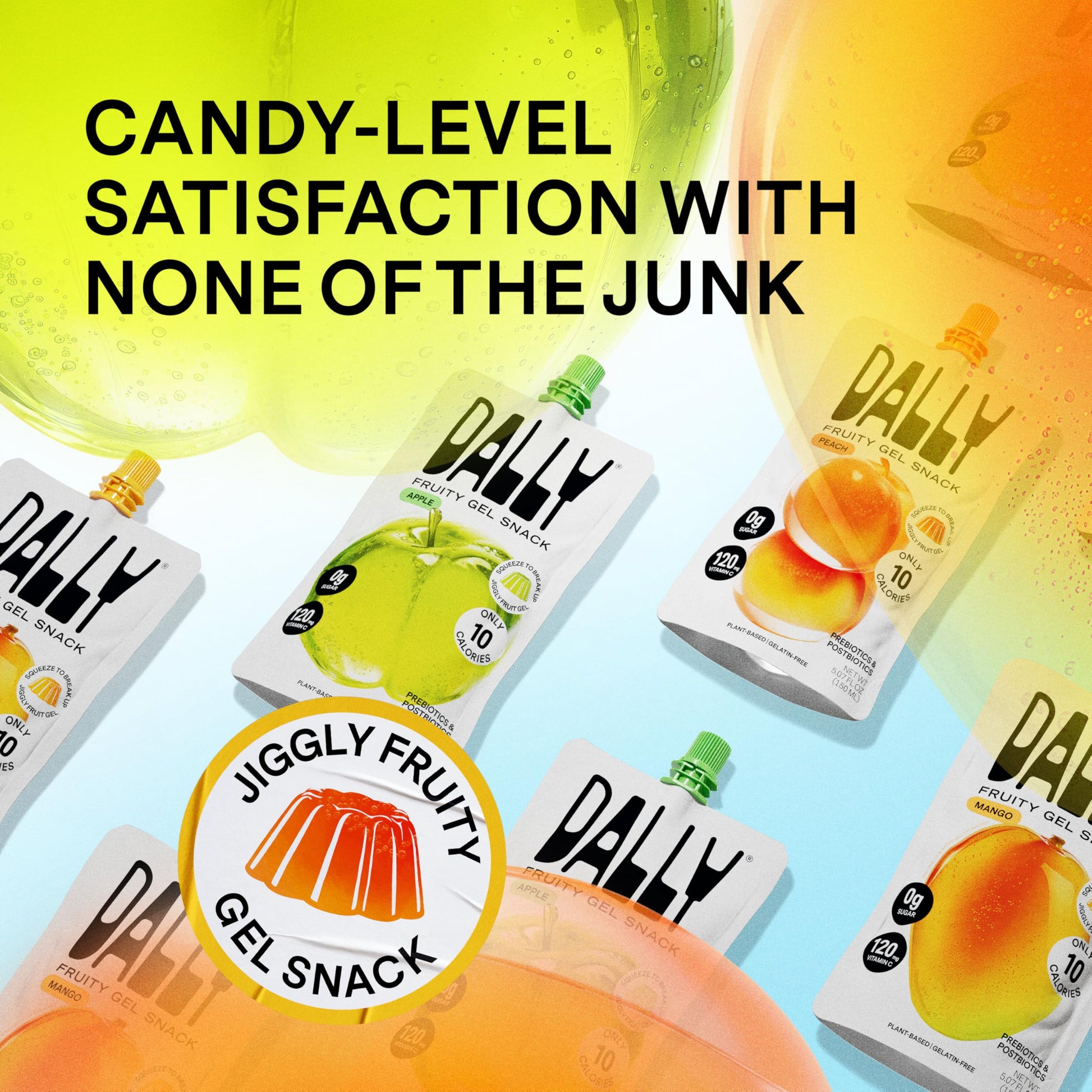 Dally Variety Pack [Mango, Peach & Apple] Drinkable Konjac Jelly 10 Pouches | 10-Calorie Keto, Gluten Free, Sugar Free Korean Fruit Snack | Prebiotics & Postbiotics for Skin, Immune, Weight Management DALLYAu supplements