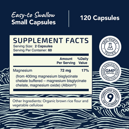 Magnesium Glycinate 400mg | Chelated Bisglycinate for Muscle Relaxation, Bones Nobi NutritionUS supplements