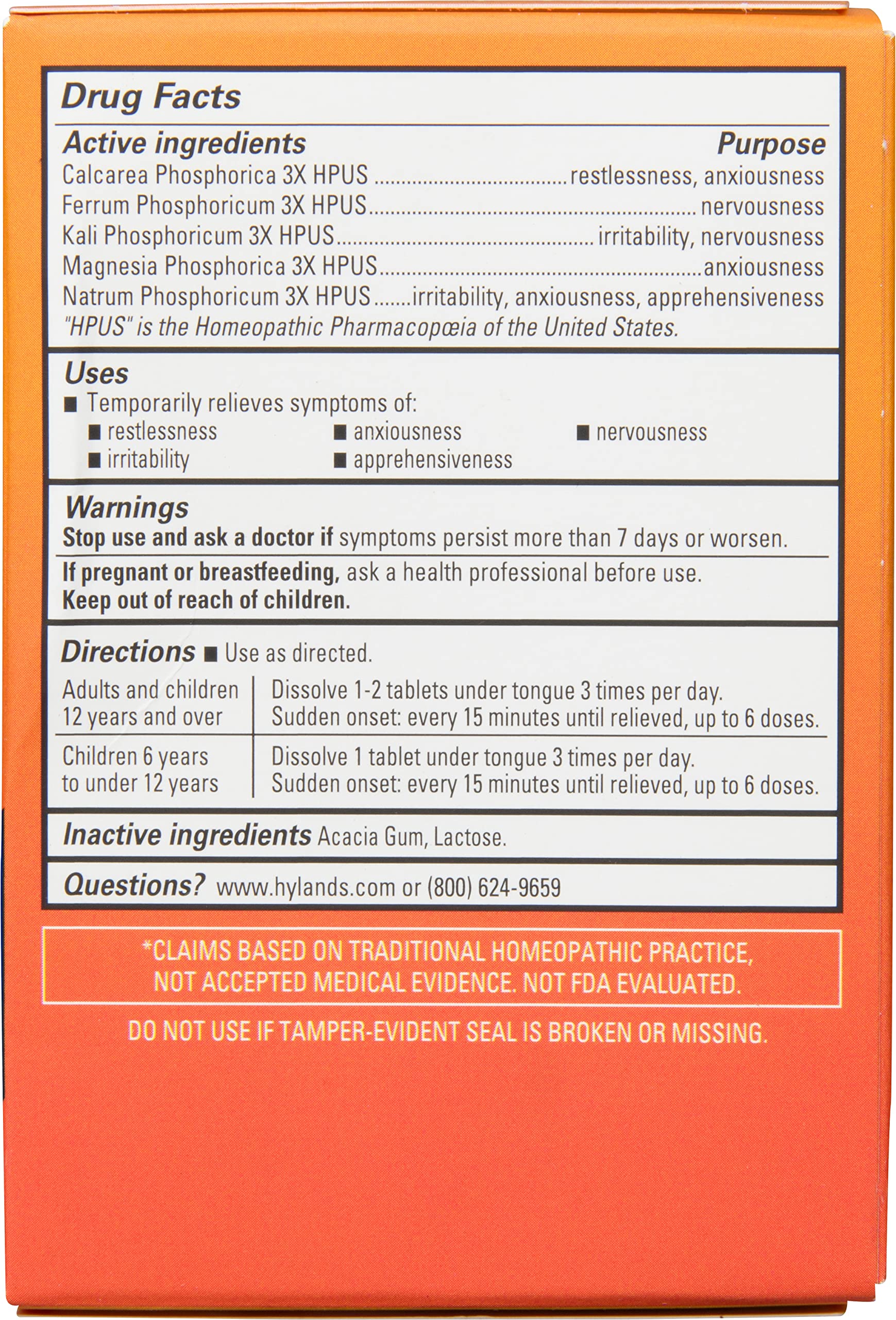 Hyland's Nerve Tonic Stress Relief Tablets, Natural Relief of Restlessness, Nervousness Hyland'sAu supplements