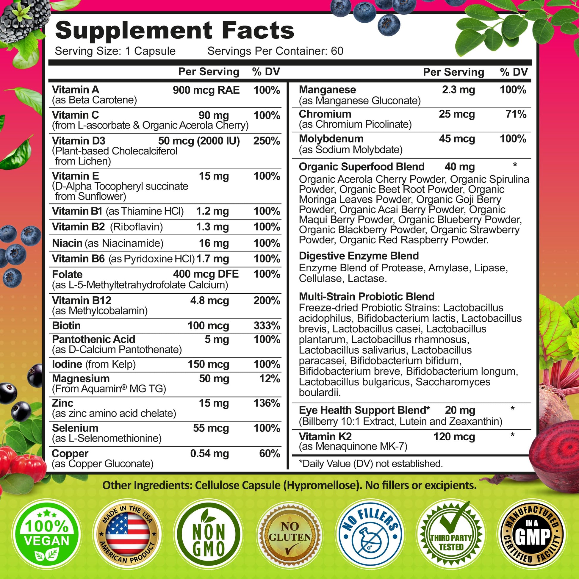 Women's Daily Multivitamin 50 Plus - Vegan Methylated Multivitamin for Women 50 and Over with Biotin, Organic Superfoods & Lutein SUPPLEMENTS STUDIOAu supplements