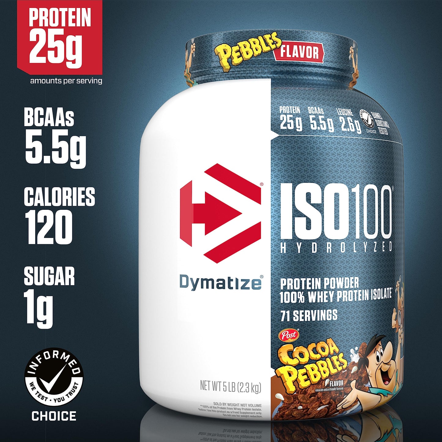 Dymatize ISO100 Hydrolyzed Protein Powder, 100% Whey Isolate, 25g of Protein, 5.5g DymatizeUS supplements