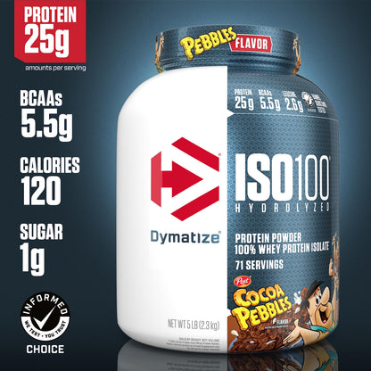Dymatize ISO100 Hydrolyzed Protein Powder, 100% Whey Isolate, 25g of Protein, 5.5g DymatizeUS supplements