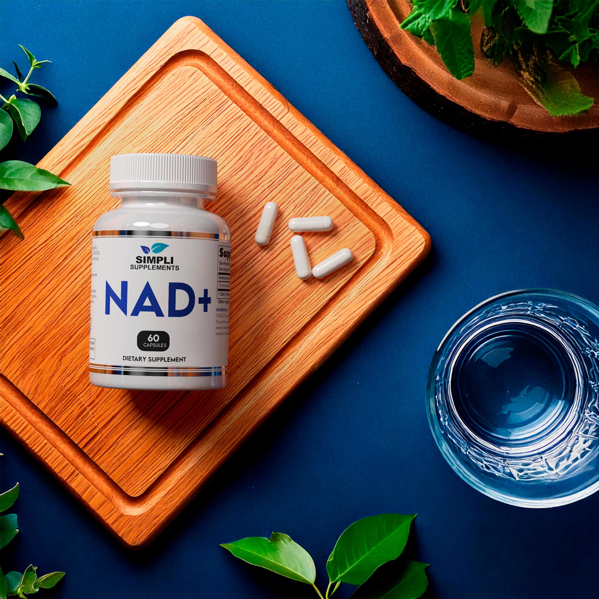 NAD Supplement for Anti-Aging and Cell Regeneration | NAD Booster 500mg Per Serving | NMN Supplement Alternative | Similar to Nicotinamide Riboside | 60 Capsules (30 Day Supply) Simpli SupplementsAu supplements