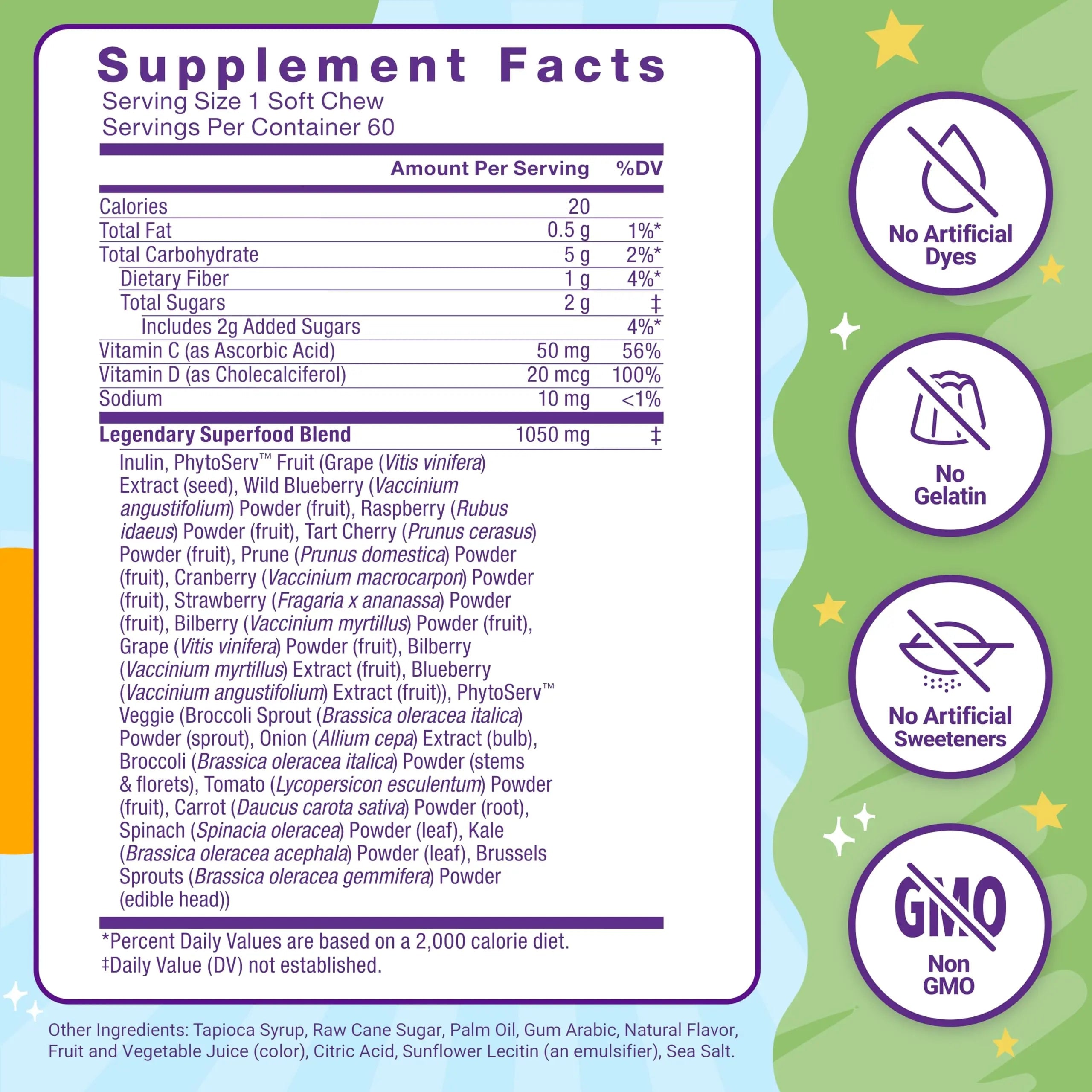 Force Factor Kids Superfood Super Chews, Kids Vitamins C & D, Immune Support Supplement with Antioxidant Support from Powdered Fruits & Veggies Force FactorAu supplements