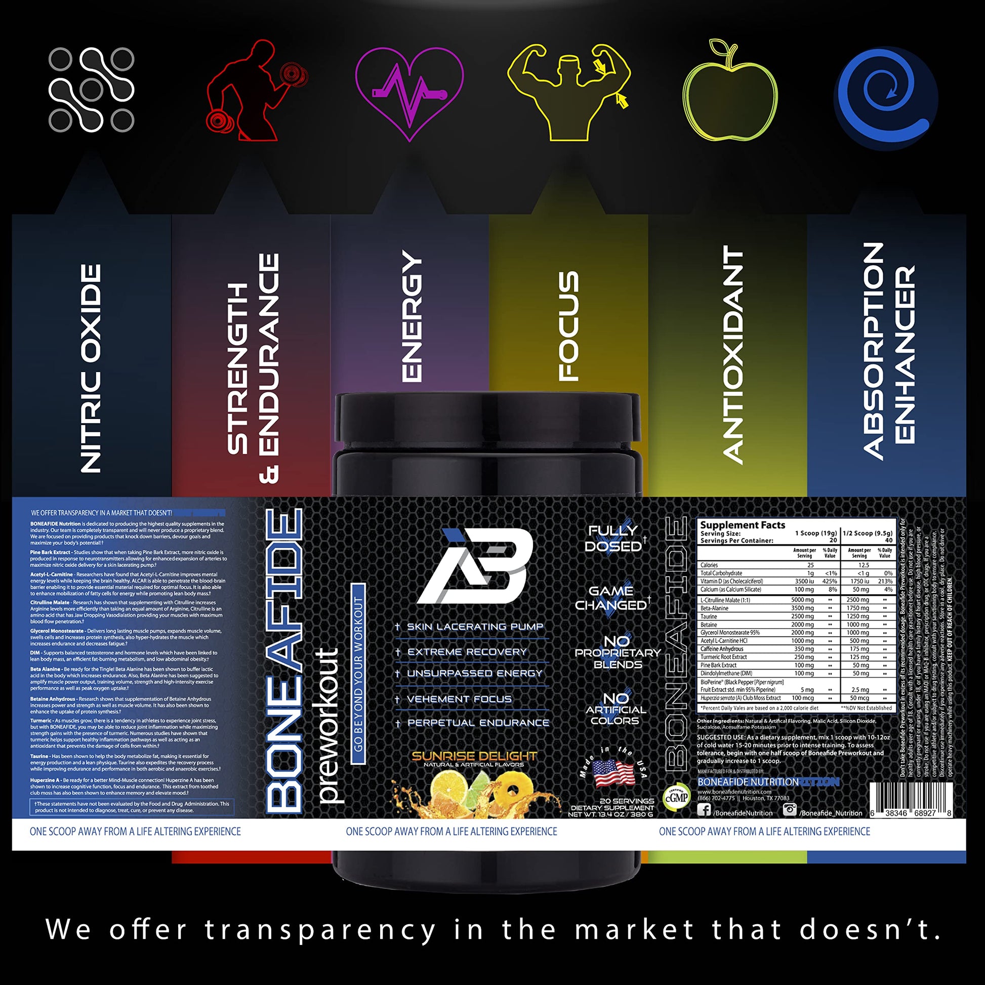 Boneafide Preworkout (Sunrise Delight) Boneafide NutritionAu supplements