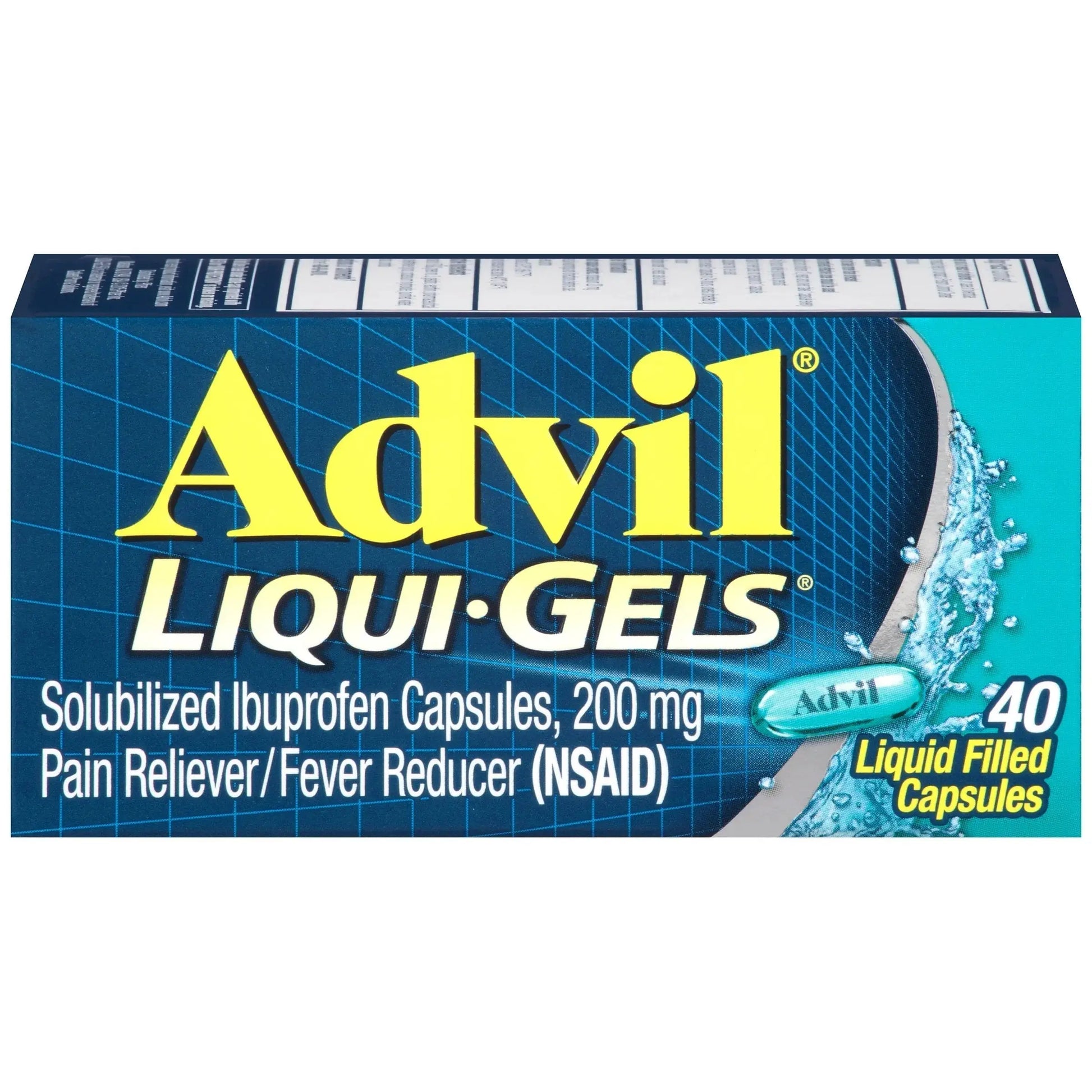 Advil Liqui-Gels Pain Reliever And Fever Reducer, Pain Medicine For Adults With Ibuprofen 200mg For Headache, Backache, Menstrual Pain And Joint Pain Relief - 40 Liquid Filled Capsules AdvilAu supplements