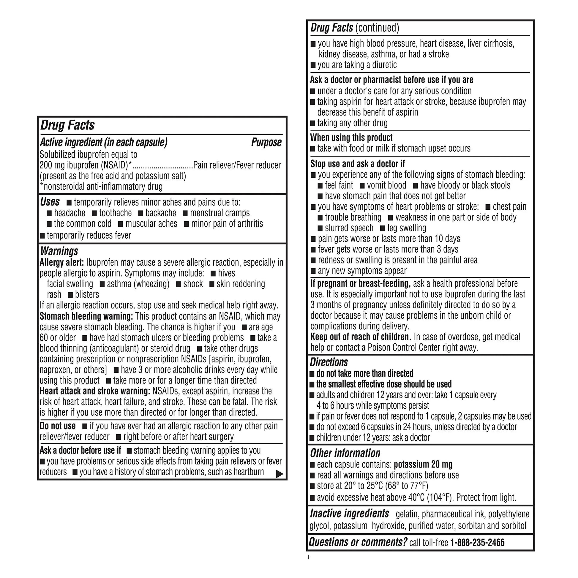 A+Health Dye-Free Ibuprofen 200 Mg Mini Softgels, Pain Reliever/Fever Reducer (NSAID), 180 Count A+HealthAu supplements