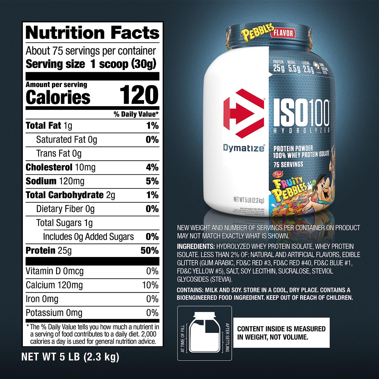 Dymatize ISO100 Hydrolyzed Protein Powder, 100% Whey Isolate, 25g of Protein, 5.5g DymatizeUS supplements