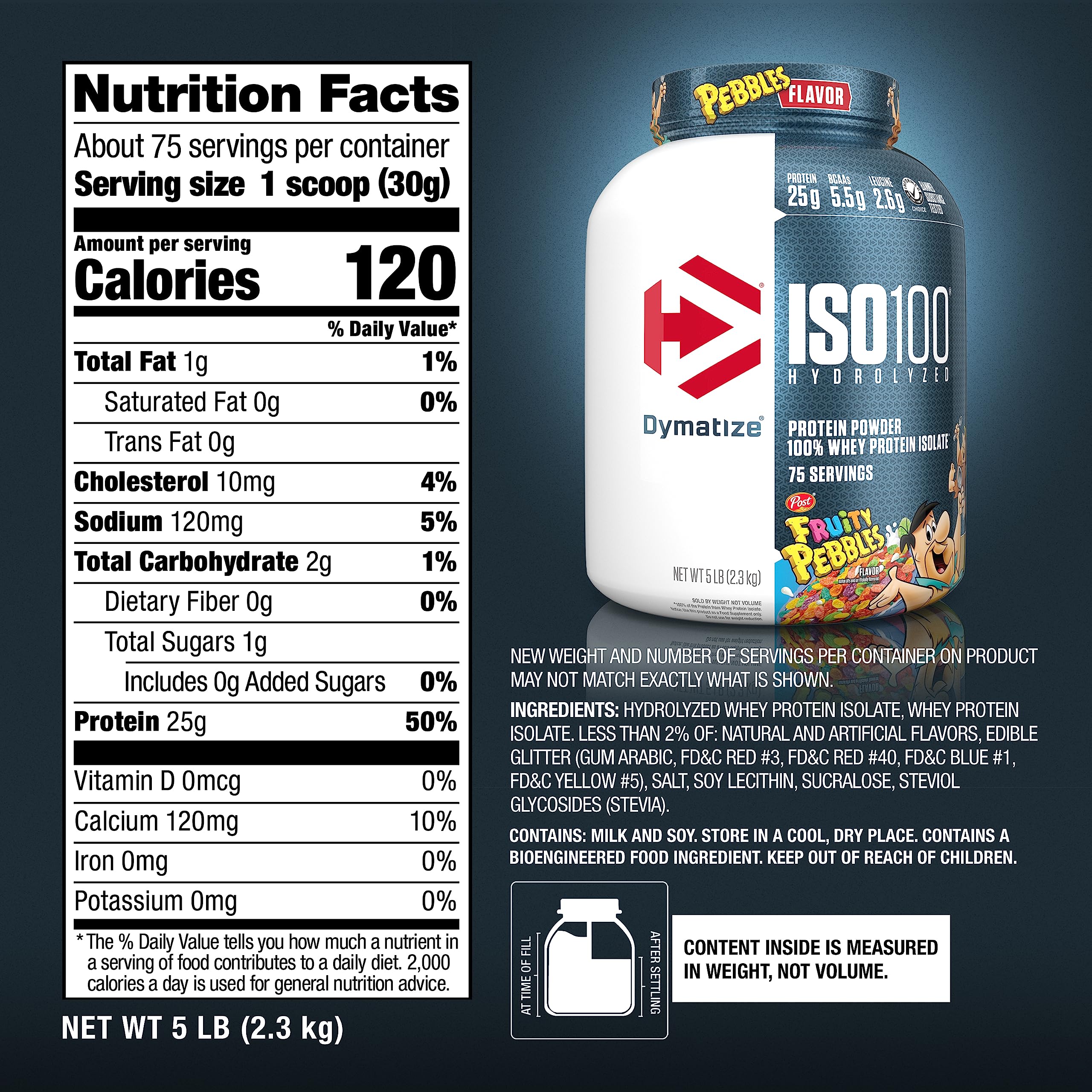 Dymatize ISO100 Hydrolyzed Protein Powder, 100% Whey Isolate, 25g of Protein, 5.5g DymatizeUS supplements