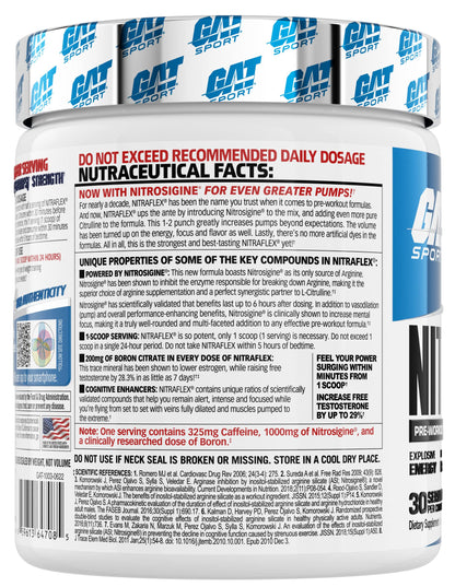 GAT SPORT Nitraflex Advanced Pre-Workout Powder, Increases Blood Flow GAT SPORTUS supplements