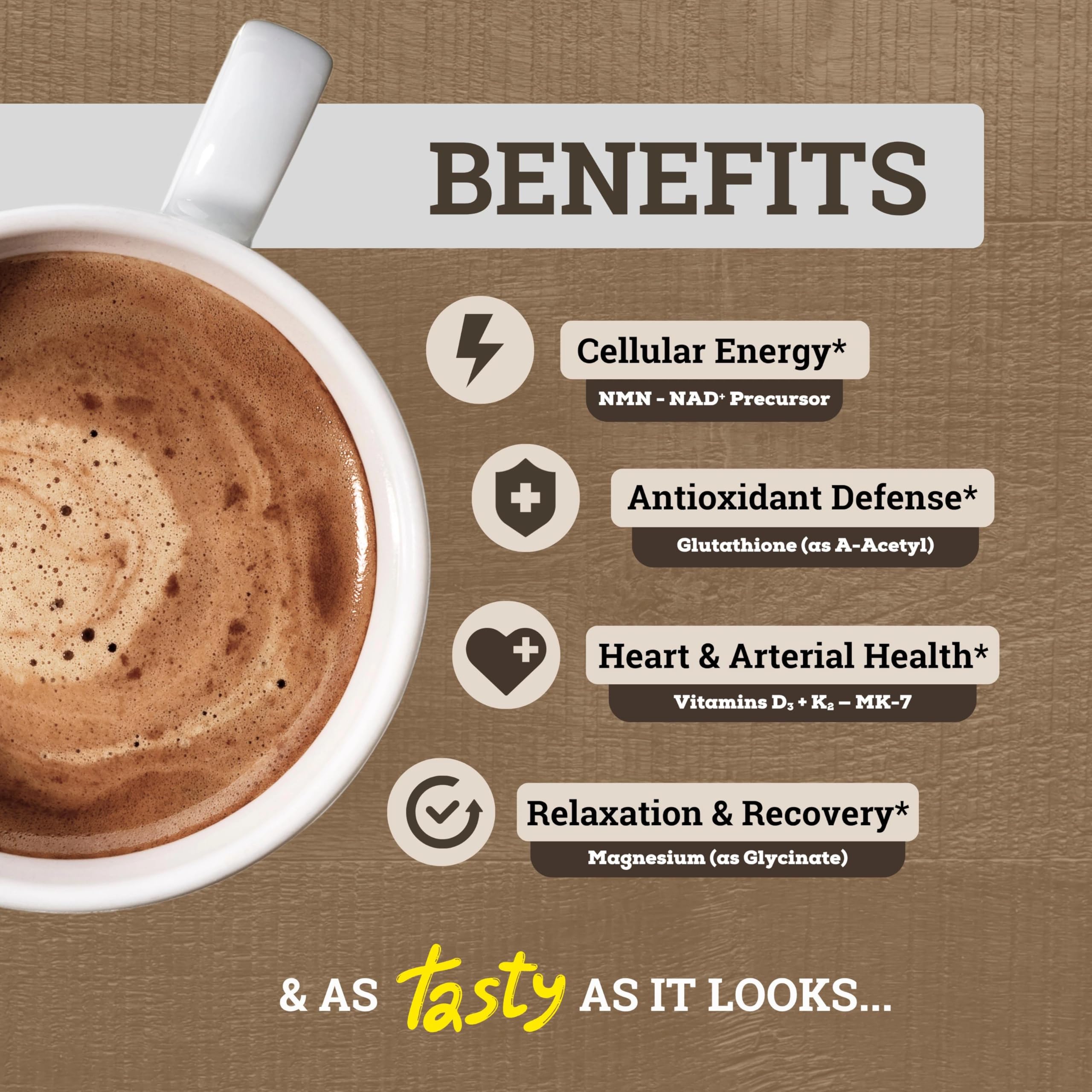 Black Forest Longevity Mix Liquid NAD+ Alternative Mocha Coffee 10-in-1 with NMN 250mg, Glutathione 250mg, TMG, Magnesium Glycinate, Vitamins D3 K2 C B12, High Polyphenol Cocoa, 30 Servings Black ForestAu supplements