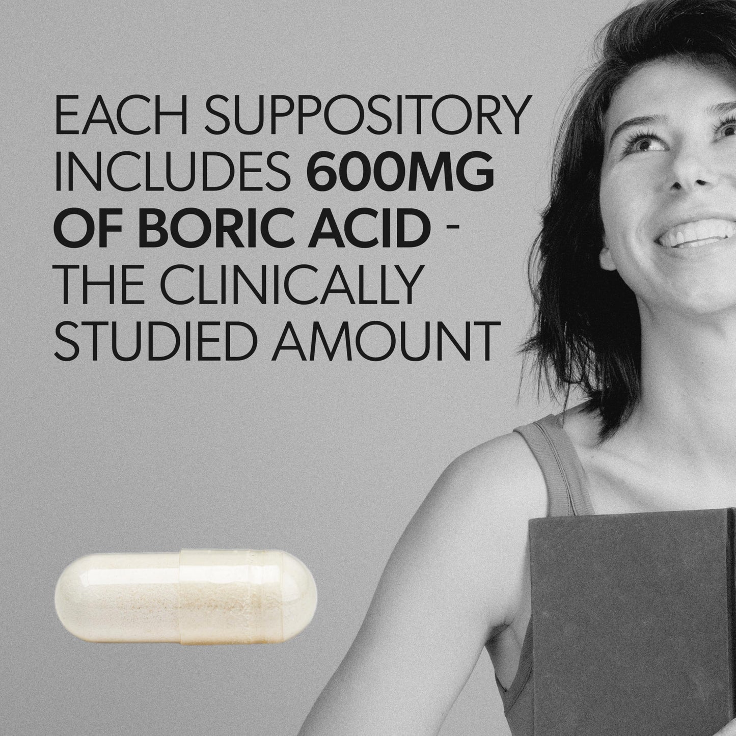 AZO® Boric Acid Vaginal Suppositories for Women, Helps Support Odor Control with Clinically Studied Boric Acid, Non-GMO, 30 Count AZOUS supplements