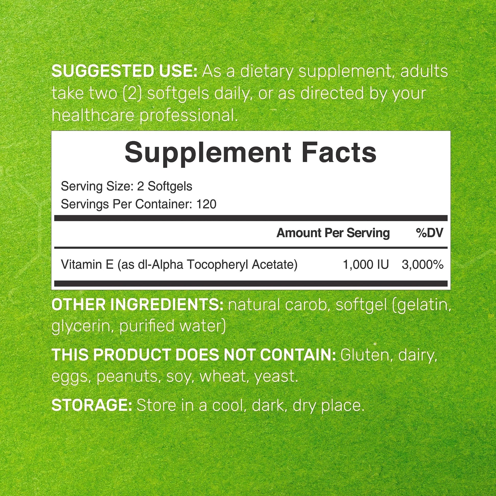 Vitamin E Supplements, 1,000 IU Per Serving, 240 Softgels – Extra Strength Antioxidant Protection – Bioavailable Stable Form DEAL SUPPLEMENTAu supplements