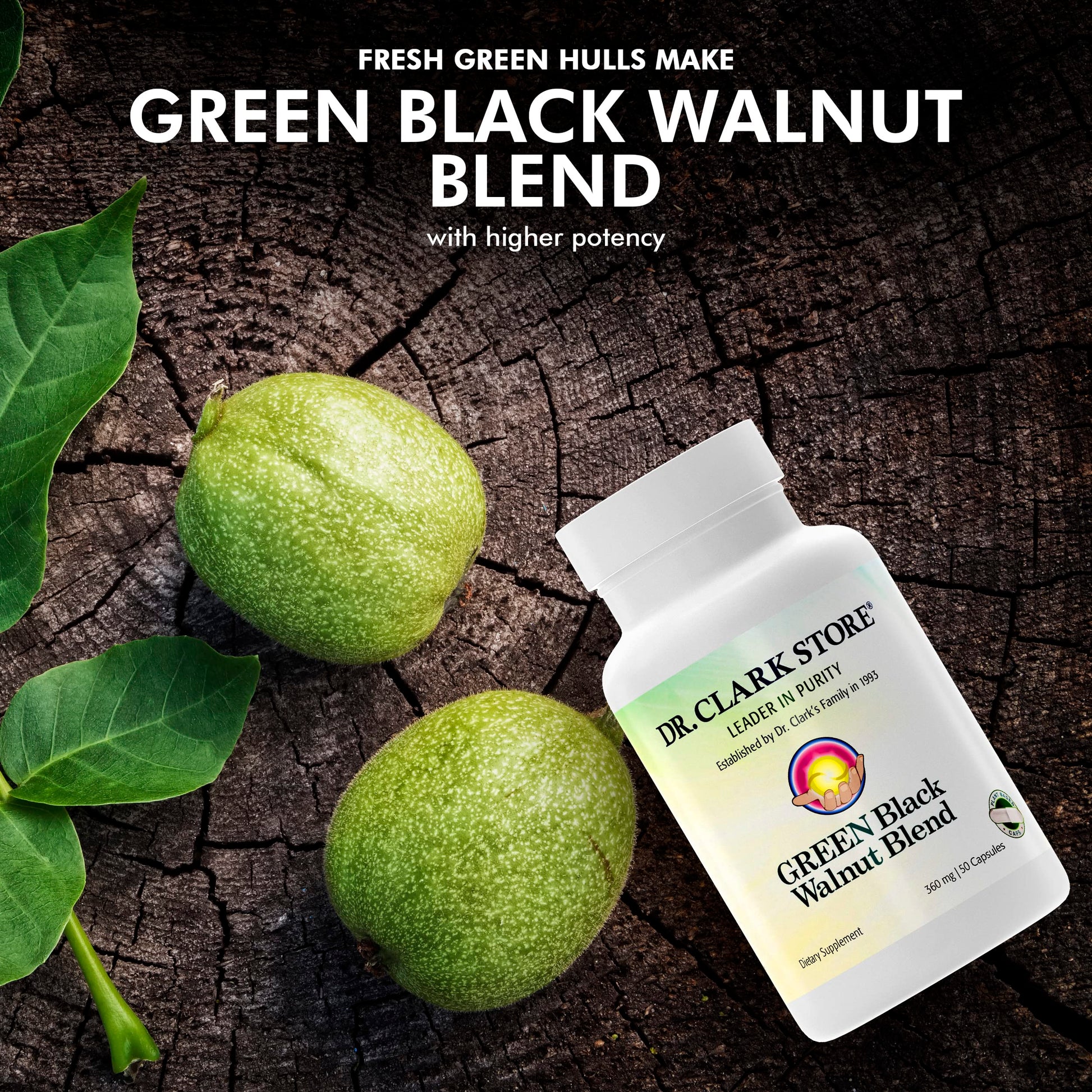 Dr Clark Green Black Walnut Blend - Freeze Dried Hull Dietary Supplement, Extra Strength Formula from All Natural Walnuts, Supports Healthy Intestinal Environment, 360mg, 50 Gelatin Capsules Dr Clark StoreAu supplements