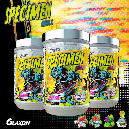 Glaxon Specimen Max High Stim Pre-Workout | 400mg Caffeine + 3200mg Beta Alanine GlaxonUS supplements