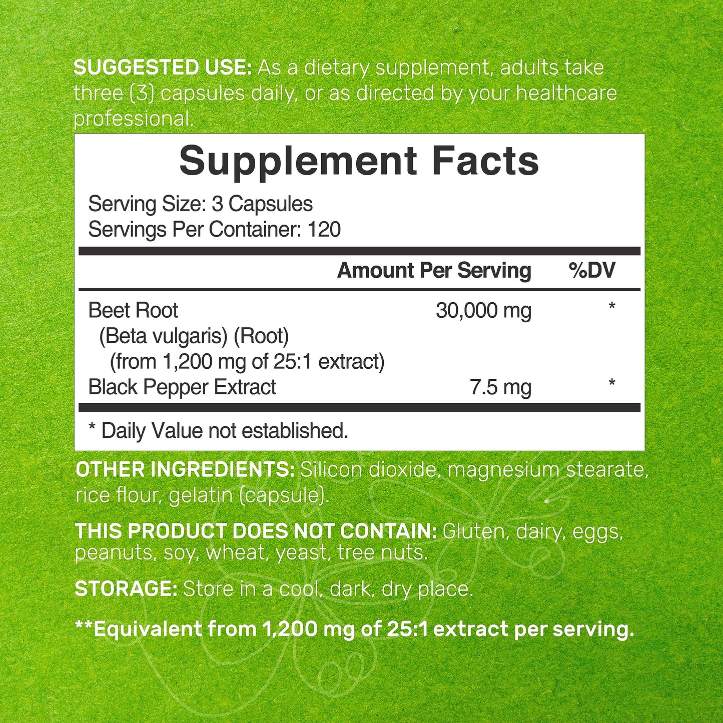 Two Pack Beet Root Capsules 30000mg Per Serving, 720 Counts | with Black Pepper Extract Eagleshine VitaminsUS supplements
