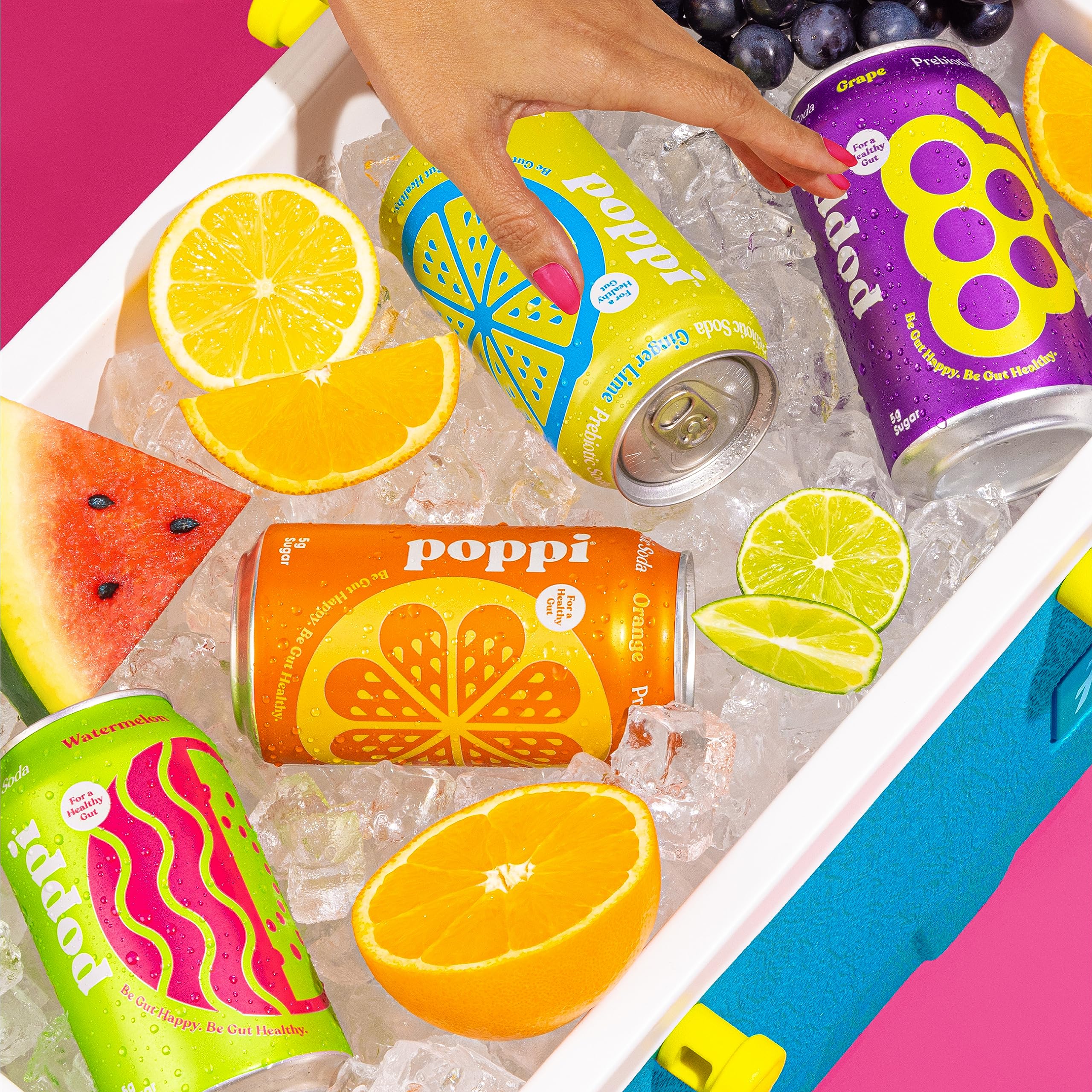 POPPI Sparkling Prebiotic Soda, Beverages w/Apple Cider Vinegar, Seltzer Water & Juice poppiUS supplements